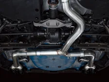 Track Edition Catback Exhaust for VB Subaru WRX - 4" Diamond Black Tips image 7