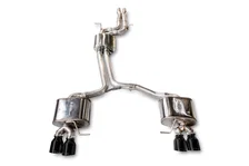 Touring Edition Exhaust for 8R SQ5 - Quad Outlet, Diamond Black Tips image 1