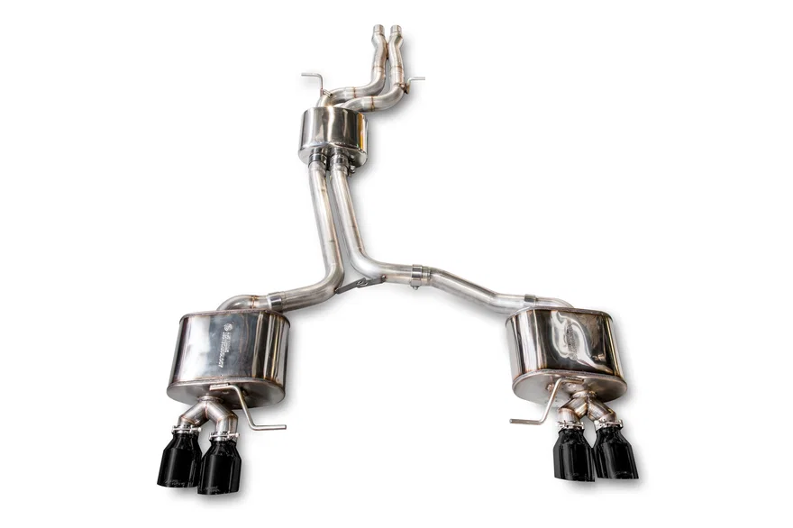 Touring Edition Exhaust for 8R SQ5 - Quad Outlet, Diamond Black Tips