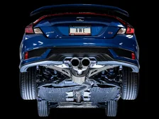 Touring Edition Exhaust for 10th Gen Civic Si Coupe / Sedan (includes Front Pipe) - Dual Chrome Silver Tips image 8