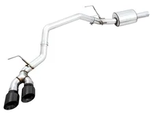0FG Single Side Exit Catback Exhaust for 4th Gen RAM 1500 5.7L (without bumper cutouts) - Dual Diamond BlackTips image 1