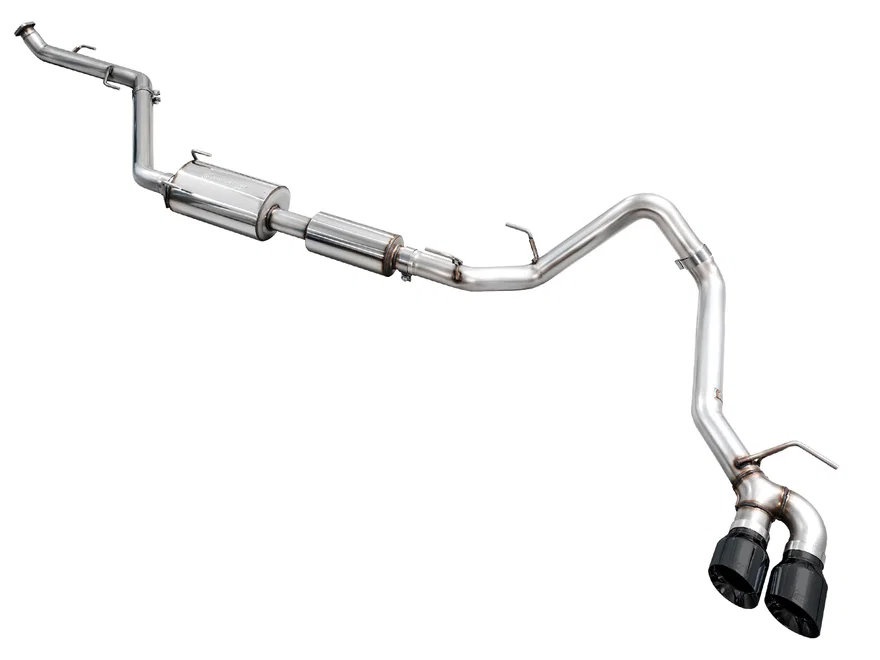 0FG Exhaust for 4th Gen Toyota Tacoma - Dual Diamond Black Tips