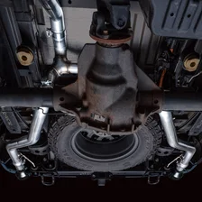 0FG Non-Resonated Catback for '21+ Ford F-150 (With Bumper Cutouts) - 5" Diamond Black Tips image 13