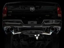 0FG Dual Rear Exit Catback for 4th Gen RAM 1500 5.7L (without bumper cutouts) - Chrome Silver Tips image 13