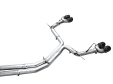 Track Edition Exhaust for Audi C8 S6/S7 - 4.5" Diamond Black Tips image 3