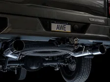 0FG Catback Split Rear Exit Exhaust for 4th Gen Silverado/Sierra 1500 5.3L (Flat Bumper) - Dual Diamond Black Tips image 4