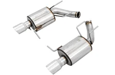 Touring Edition Axleback Exhaust for the S197 Ford Mustang GT - Chrome Silver Tips image 1