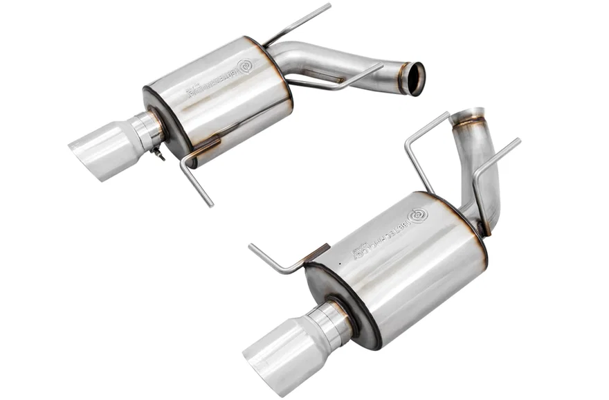 Touring Edition Axleback Exhaust for the S197 Ford Mustang GT - Chrome Silver Tips