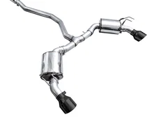 Touring Edition Exhaust for FE1 Civic Si/DE4 Acura Integra - 5" Diamond Black Tips image 2