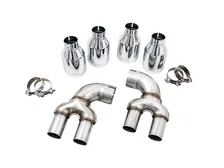 Non-Resonated Touring Edition Exhaust for G2X M340i / M440i - 4" Chrome Silver Tips for BMW image 3