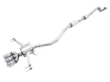 Touring Edition Exhaust for FK8 Civic Type R (includes Front Pipe and DualPhase Mid Pipe) - Triple Chrome Silver Tips image 1