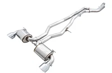 Non-Resonated Touring Edition Exhaust for A90 Supra - 5" Chrome Silver Tips for Toyota GR Supra image 1