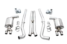 Touring Edition Exhaust for 15+ Challenger 6.4 / 6.2 SC - Chrome Silver Quad Tips image 4
