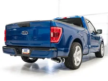 0FG Dual Side Exit Exhaust for Ford F-150 Regular Cab - 4.5" Chrome Silver Tips image 8