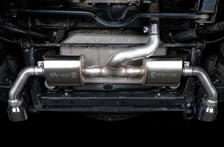 Tread Edition Axleback Dual Exhaust for Jeep JK/JKU 3.6L - Chrome Silver Tips image 5