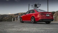 Touring Edition Exhaust for Audi B8 S4 3.0T - 4" Chrome Silver Tips image 4