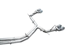Track Edition Exhaust for Audi C8 S6/S7 - 4.5" Chrome Silver Tips image 3