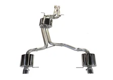 Touring Edition Exhaust for 8R Q5 3.0T Dual Outlet, Chrome Silver Tips image 1