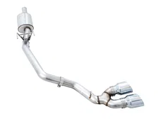 0FG Single Side Exit Catback Exhaust for 4th Gen RAM 1500 5.7L (without bumper cutouts) - Dual Chrome Tips image 2