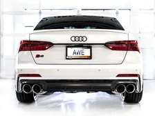 Track Edition Exhaust for Audi C8 S6/S7 - 4.5" Chrome Silver Tips image 13
