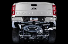 0FG Exhaust with BashGuard for Ford Ranger - Dual Chrome Silver Tips image 5