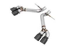 Track Edition Axleback Exhaust for Gen6 Camaro SS/ZL1/LT1, Quad Outlet - 4.5" Diamond Black Tips image 1