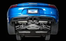 Performance Exhaust System for Porsche 981 - With Diamond Black Tips image 2