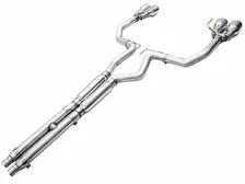 Track Edition Exhaust for S650 Ford Mustang Dark Horse - Quad Chrome Silver Tips image 2