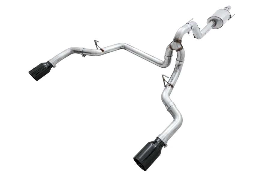 0FG Dual Exit Exhaust for '15-'20 F-150 - 5" Diamond Black Tips