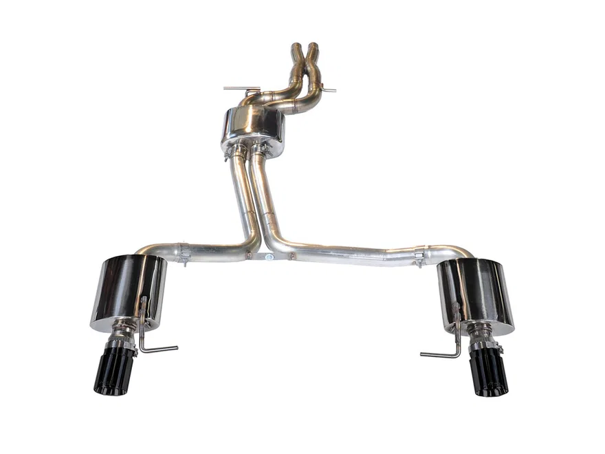 Touring Edition Exhaust for Audi C7 A7 3.0T - 4" Diamond Black Tips