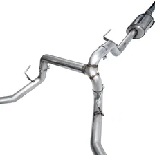 0FG Non-Resonated Catback for '21+ Ford F-150 (With Bumper Cutouts) - 5" Diamond Black Tips image 4