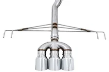 Track Edition Exhaust for FK8 Civic Type R (includes Front Pipe) - Triple Chrome Silver Tips image 3