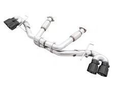 Track Edition Exhaust for C8 Corvette - 4.5" Diamond Black Tips image 1