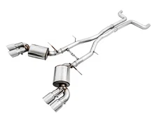 Touring Edition Catback Exhaust for Gen6 Camaro SS/ZL1/LT1, Quad Outlet - Non-Resonated - 4.5" Chrome Silver Tips image 1