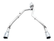0FG Dual Rear Exit Catback for 4th Gen RAM 1500 5.7L (without bumper cutouts) - Chrome Silver Tips image 2
