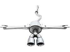 Touring Edition Exhaust for 10th Gen Civic Si Coupe / Sedan (includes Front Pipe) - Dual Chrome Silver Tips image 3