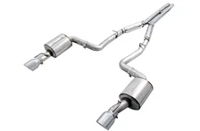 Touring Edition Exhaust for 15+ Charger 6.4 / 6.2 SC - Chrome Silver Tips image 1