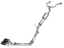 0FG Exhaust for 3rd Gen Toyota Tundra - Dual Diamond Black Tips image 1