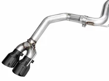 Track Edition Exhaust for S650 Ford Mustang GT Fastback - Quad Diamond Black Tips image 3
