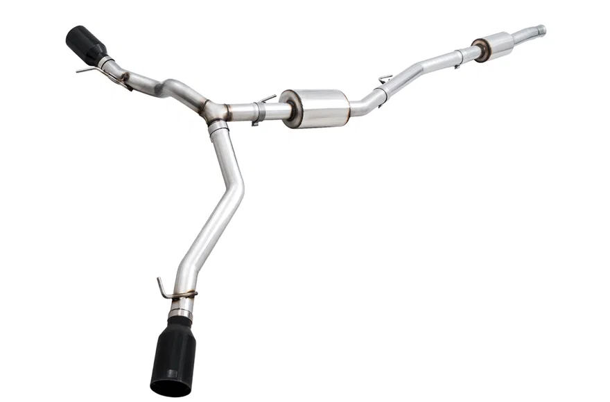 Tread Edition Catback Dual Exhaust for Jeep JT 3.6L - Diamond Black Tips
