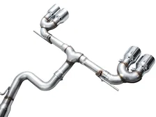 Track Edition Exhaust for Volkswagen MK8 Golf R - Chrome Silver Tips image 3