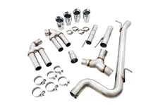 Track Edition Exhaust for Audi 8V S3 - 4" Chrome Silver Tips image 3