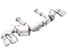 Touring Edition Exhaust for C8 Corvette - 4.5" Chrome Silver Tips image 1