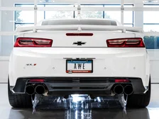 Track Edition Catback Exhaust for Gen6 Camaro SS/ZL1/LT1, Quad Outlet - Resonated - 4.5" Diamond Black Tips image 3