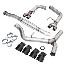 Track Edition Exhaust for VA / GV WRX / STI Sedan - 4" Diamond Black Quad Tips for Subaru image 3