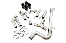 Track Edition Exhaust for Audi 8V S3 - 4" Diamond Black Tips image 2