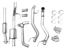 0FG Resonated Catback for '21+ Ford F-150 (With Bumper Cutouts) - 5" Chrome Silver Tips image 7
