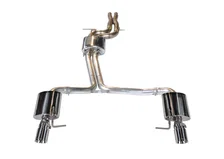Touring Edition Exhaust for Audi C7 A7 3.0T - 4" Chrome Silver Tips image 1