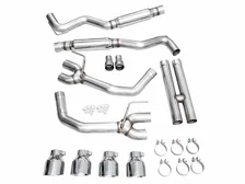 Track Edition Exhaust for S650 Ford Mustang Dark Horse - Quad Chrome Silver Tips image 5