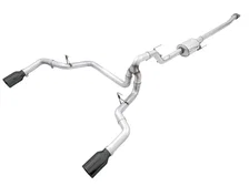 0FG Dual Split Rear Exhaust for '21+ Ford F-150 - 5" Diamond Black Tips image 1